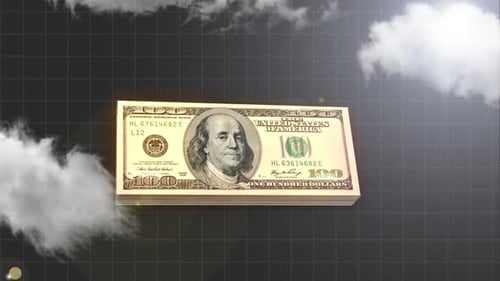 Dollar Falling Collage Animation