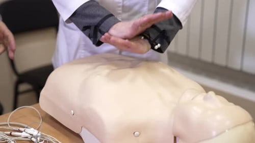 CPR Demonstration on Training Mannequin