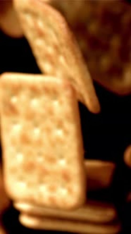 Cookies Fly Up and Fall Down Filmed on a Highspeed Camera at 1000 Fps