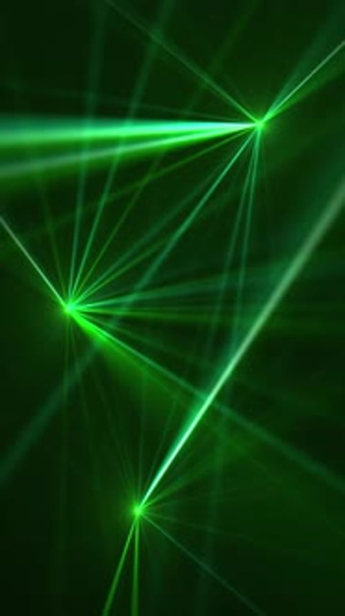 Fond vertical de faisceaux de lumière laser verts