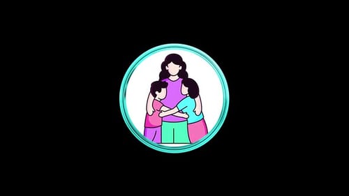 Mother Day Lineal Color Icon Animated Icon