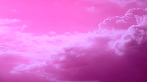 Dreamy Magenta Clouds in a Surreal Sky