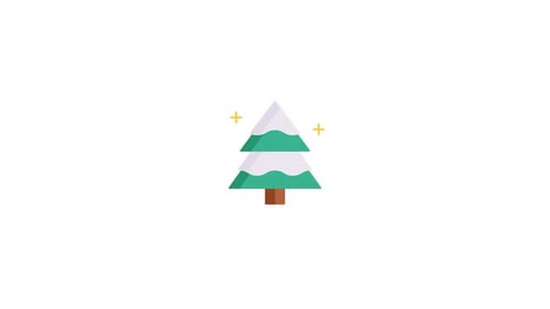 Snowy Tree Icon Animation