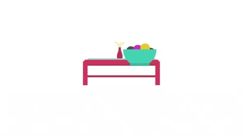 Sofa Table symbol icon animation video