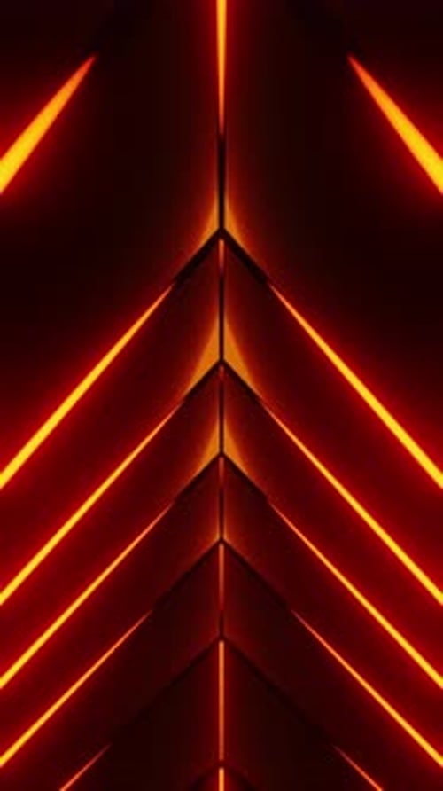 Abstract Neon Geometric Lines Looping Background