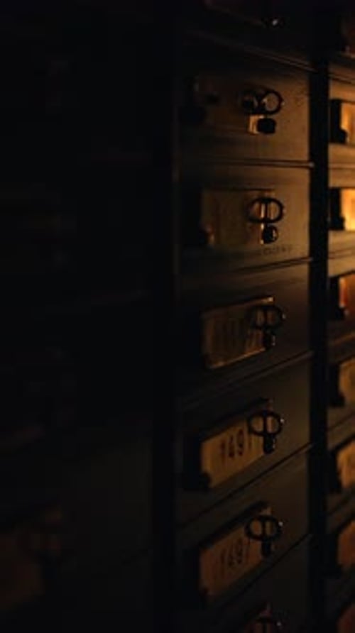 Discover Vintage Archive Cabinets Featuring Stunningly Illuminated Files and Documents