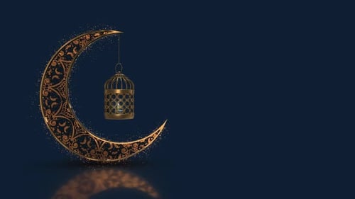 Ramadan Crescent And Lantern 08