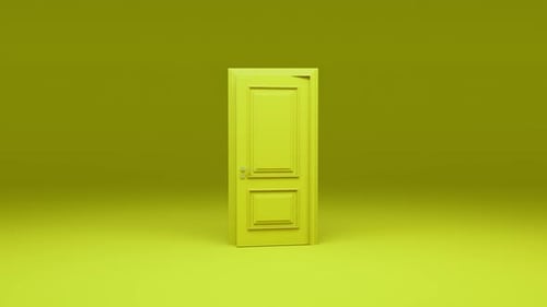 Minimalist 3D Door Opening Transition