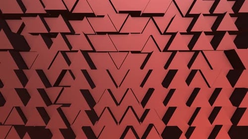 Dynamic Red Geometric Triangle Background Loop
