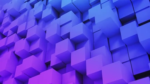 Dynamic Abstract Geometric Cubes Background Animation