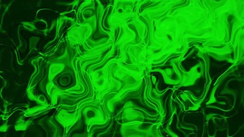 Abstract Green Liquid Swirls Dynamic Background Loop