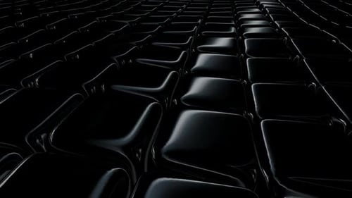 Luxury Background with a Floating Field of Black Cubes, Figures, Reflection, 3D Render, Exclusive