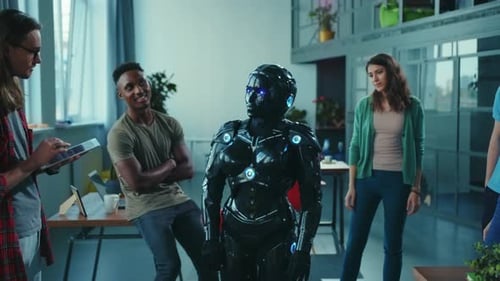 Un grupo diverso muestra las capacidades avanzadas de un robot