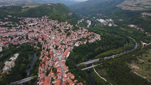 An Aerial View of Veliko Tarnovo Reveals a Bulgarian City Rich in History and Culture with Its