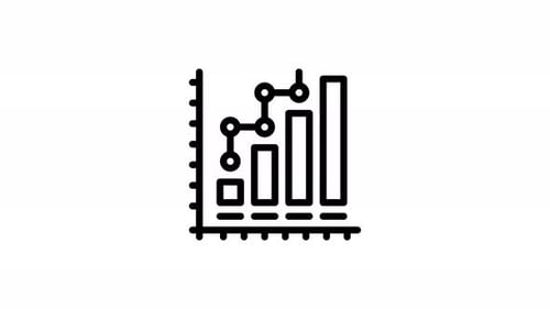 Flat Line and Bar Graph Data Animation
