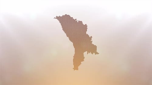 Animated Geometric Grid Map of Moldova Reveal
