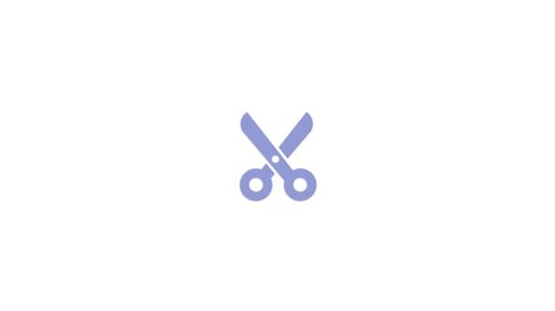 Scissors Cut symbol icon animation video