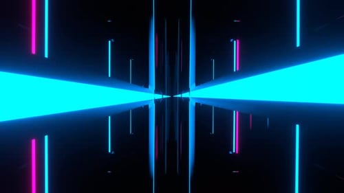 Cyan And Pink Fantastic Geometric Strobe Neon Frames Background Vj Loop In 4K