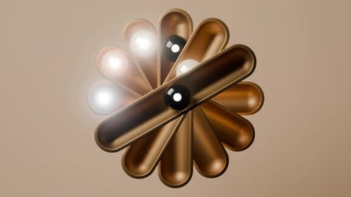 Animação de esferas satisfatórias em loop 3D