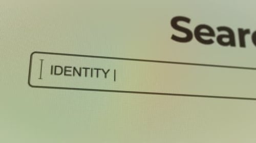 Identity Theft Protection Tools Technology Search Bar Concept Digital Search Interface