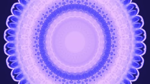 Abstract Blue Purple Mandala Pattern Seamless Loop Background
