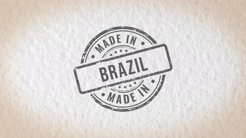 Made In Brazil Stamp