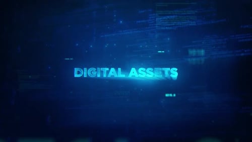 Digital Assets Concept Technology Futuristic Data Background V02
