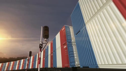 Francia exporta contenedores en el circuito de vagones de tren de carga