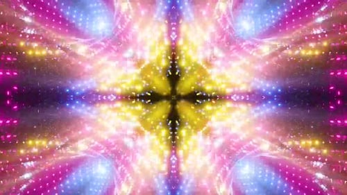 Experience a vibrant tunnel of pulsating light and color