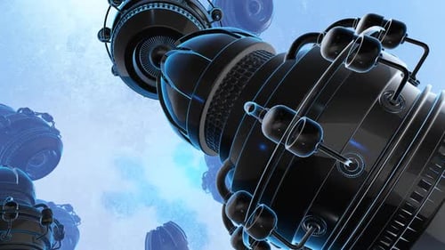 Futuristic Engines Rotating Seamless Loop Background