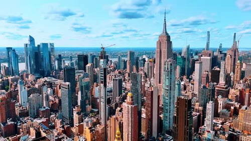 Stunning downtown of modern New York, USA.