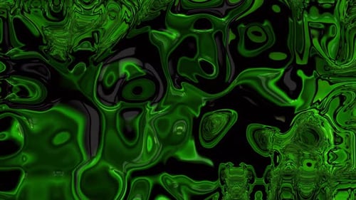 Green Dark Glossy Liquid Motion Animated Background