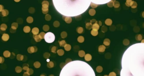 Abstract Floating Glowing Spheres Background Loop