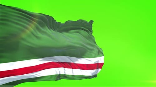 Green Screen Waving Flag Seamless Loop