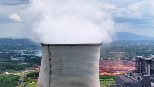 cooling tower of the thermal energy plant 00345