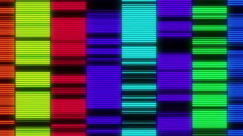 Bunter leuchtender Line-Disco-Musikhintergrund. VJ Loop-Animation mit Disco-Tanz-Hintergrund, Party