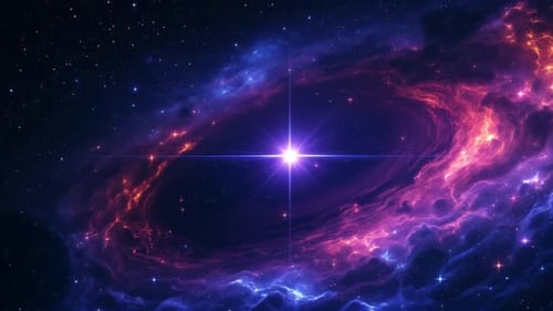 Estrela voando pelo espaço, para filmes científicos, protetor de tela, fundo do universo