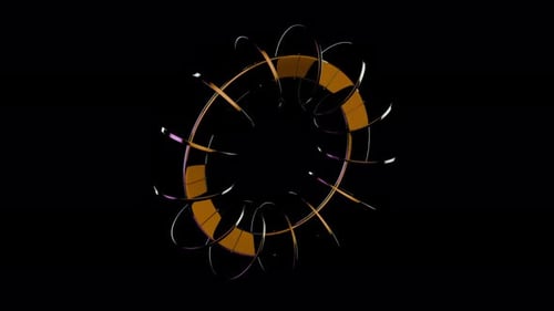 Abstract Scene Glass Refractions 3D Loop