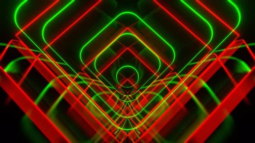Green And Red Hypnotic Abstract Moving Background Vj Loop In 4K