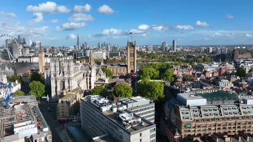 Westminster London Landmark Aerial View