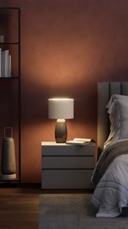 Vertical Camera Pan Through Modern Minimalist Interior