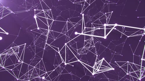 Abstract Digital Network Connecting Points Futuristic Tech Background Loop