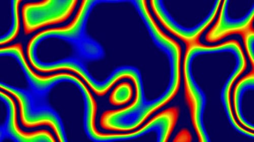 Animation de fond infrarouge abstraite. Effet d'imagerie thermique de lignes colorées changeant de forme