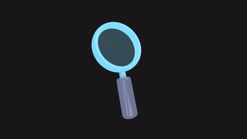 3D Magnifying Glass Animation 4K