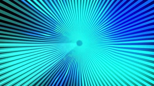 Animação em loop perfeita de um voo em alta velocidade através de um túnel de energia azul brilhante. Raios de luz.