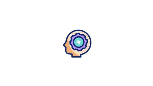 Brainstorming and Innovation Process Flat Design Animated Icon