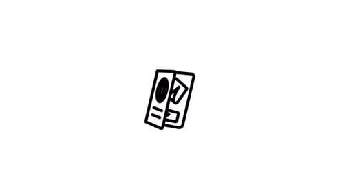 Animated Passport Document Line Icon Reveal