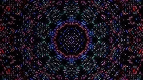 Vibrant Abstract Fluid Kaleidoscope Animation