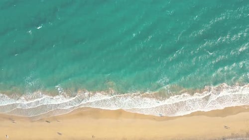 Summer seascape beautiful waves, blue sea water in sunny day. Esquinzo beach, Spain, Canary Island T