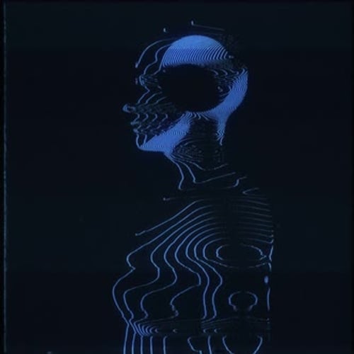 Futuristic Digital Human Wireframe Glitch Animation